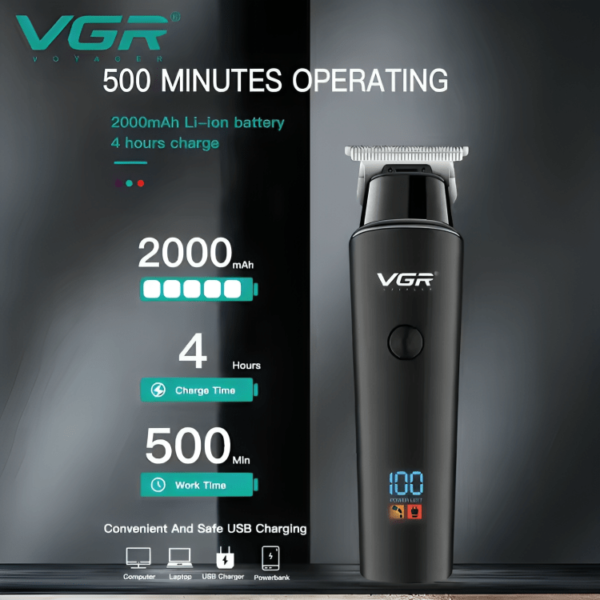 VGR V-937 Professional Hair Trimmer for Men - Image 5