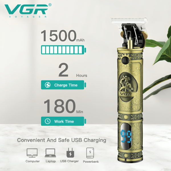 VGR V-228 Professional Hair & Beard Clipper - Image 3