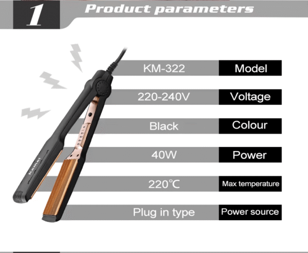 Kemei KM-332 Hair Crimper - Image 6