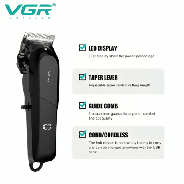 VGR V-118 Professional Hair Clipper - Image 4